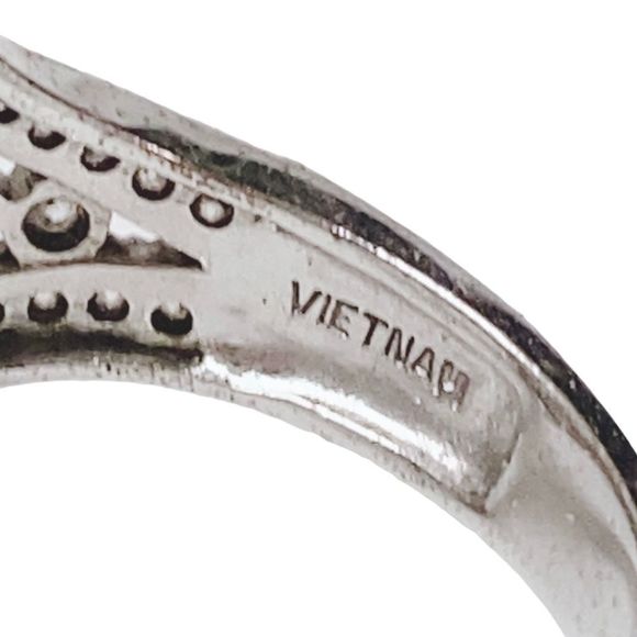 STERLING SILVER 925 CZ Cubic Zirconia Women’s Ring Sz 8